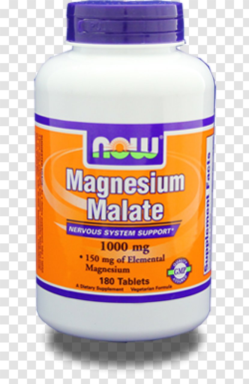Dietary Supplement Magnesium Malate NOW Foods Product Transparent PNG