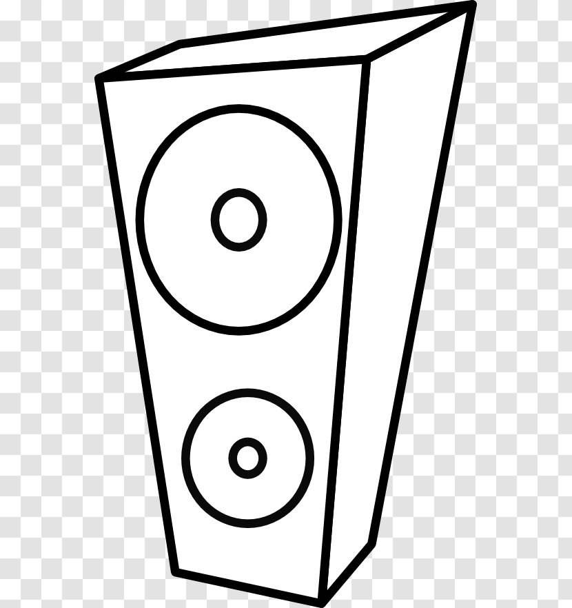 Loudspeaker Computer Speakers Black And White Clip Art - Stereophonic Sound - Line Transparent PNG