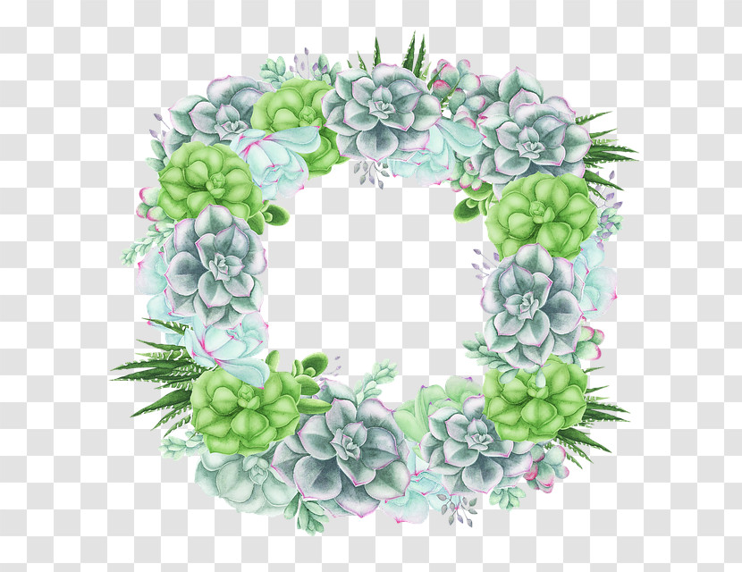 Green Leaf Plant Flower Wreath Transparent PNG