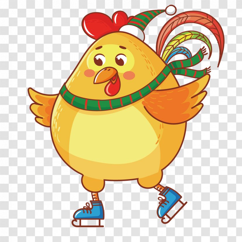 Chicken Cartoon Chinese New Year - Chick Transparent PNG