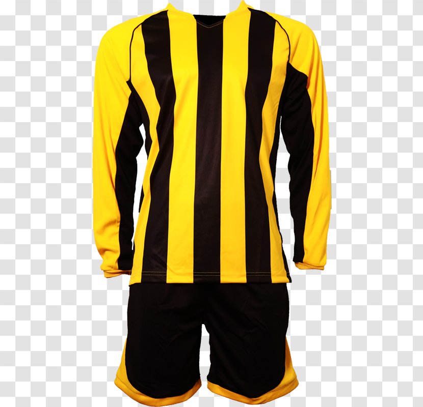 Outerwear Sleeve Uniform Sport Font - White - Black And Yellow Stripes Transparent PNG