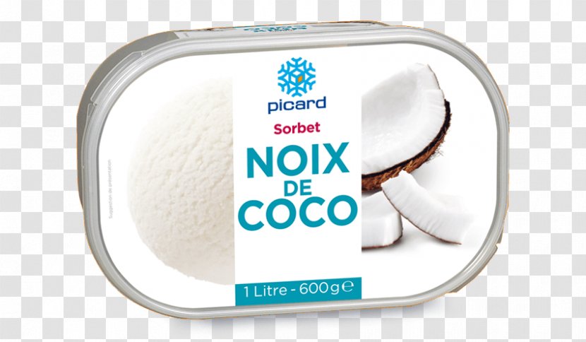 Sorbet Ice Cream Picard Surgelés Flash Freezing Coconut - NoiX De Coco Transparent PNG