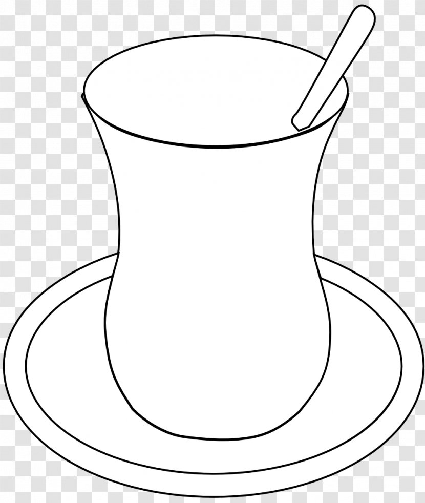 Line Art Tableware Clip - Tableglass - Black Tea Transparent PNG