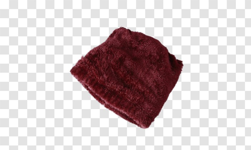 Knit Cap Woolen Maroon - Headgear - Female Winter Rabbit Wool Hat Transparent PNG