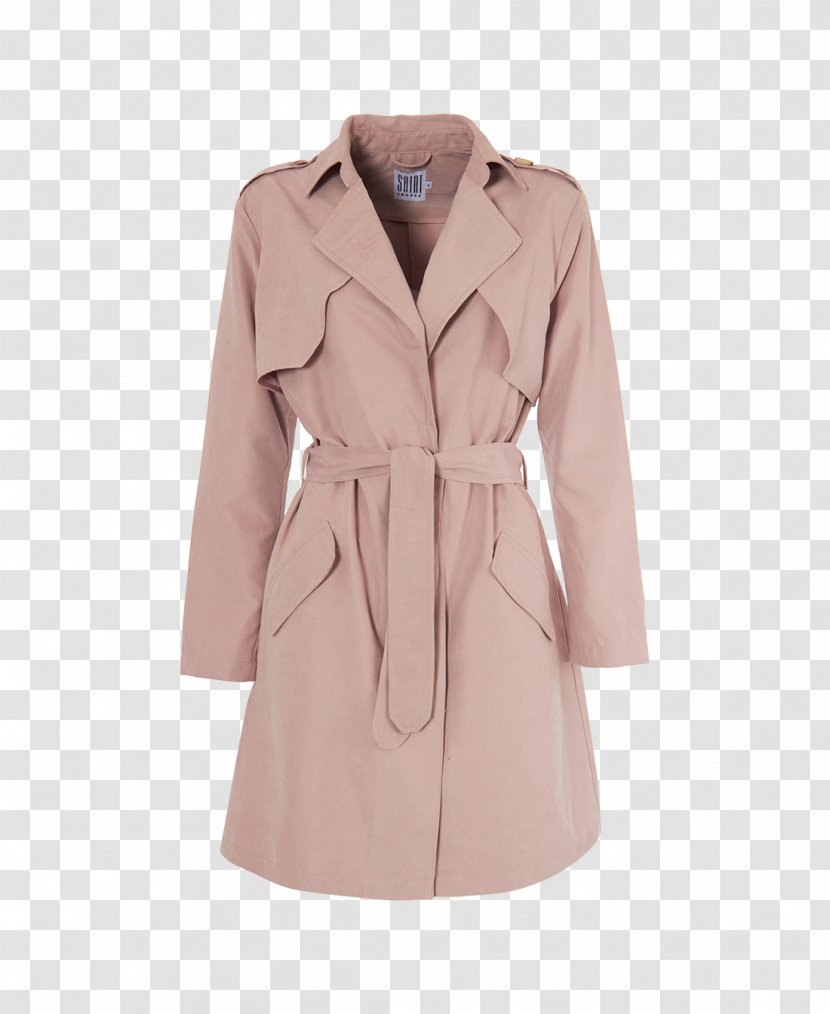 Trench Coat Jacket Dress Fashion - Beige Transparent PNG