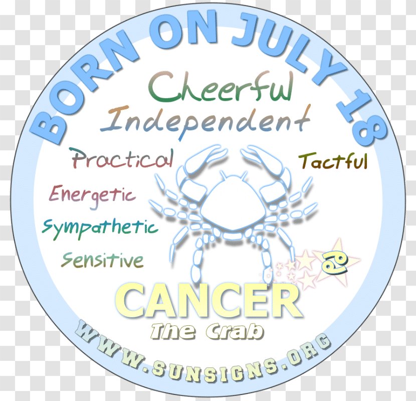 Cancer Astrological Sign Zodiac Sun Astrology Horoscope - July Birthday Transparent PNG