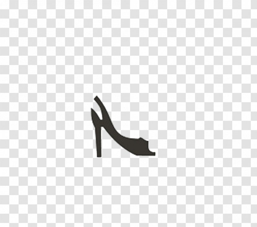 High-heeled Footwear Shoe - Monochrome - Ms. Heels Transparent PNG