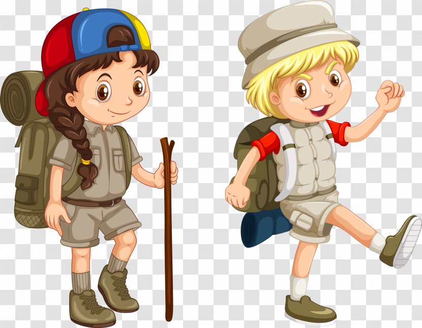 Camping Royalty-free Illustration - Finger - Vector Cartoon Cute Children Creative Adventure Transparent PNG