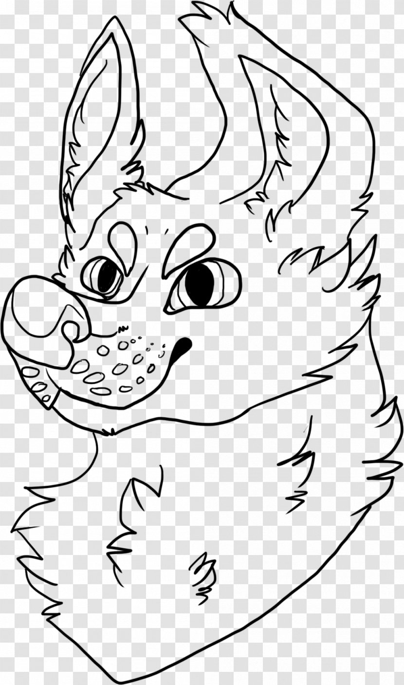 Whiskers Dog Line Art Drawing Black And White - Watercolor Transparent PNG