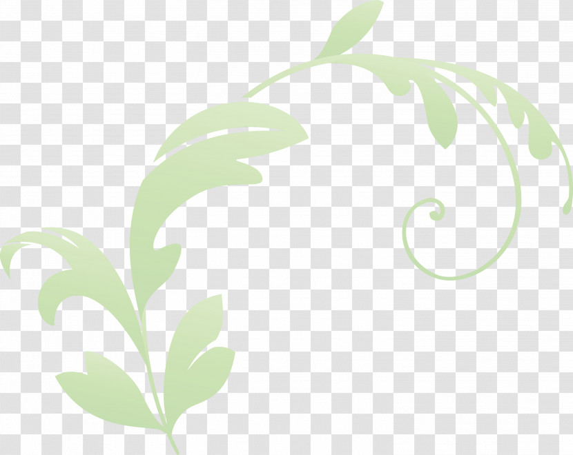 Green Leaf Plant Flower Stencil Transparent PNG