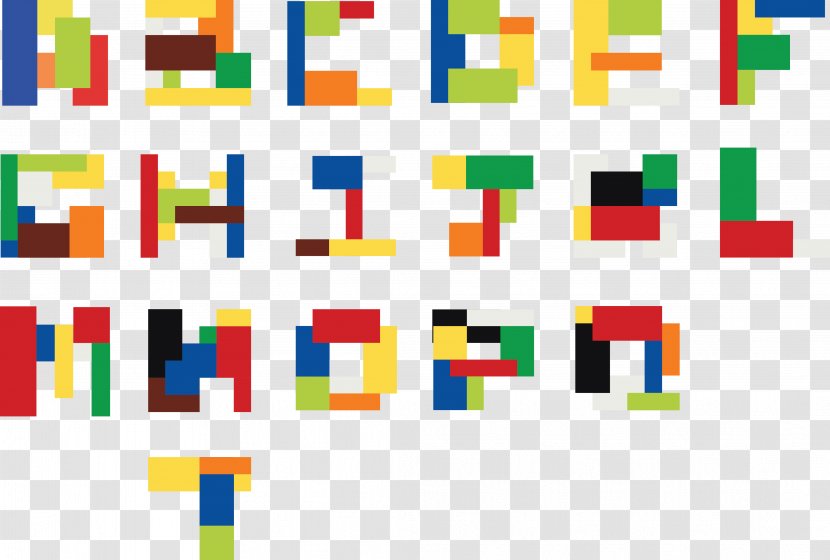 Lettering Alphabet LEGO Font - Text - 26 Letters Transparent PNG