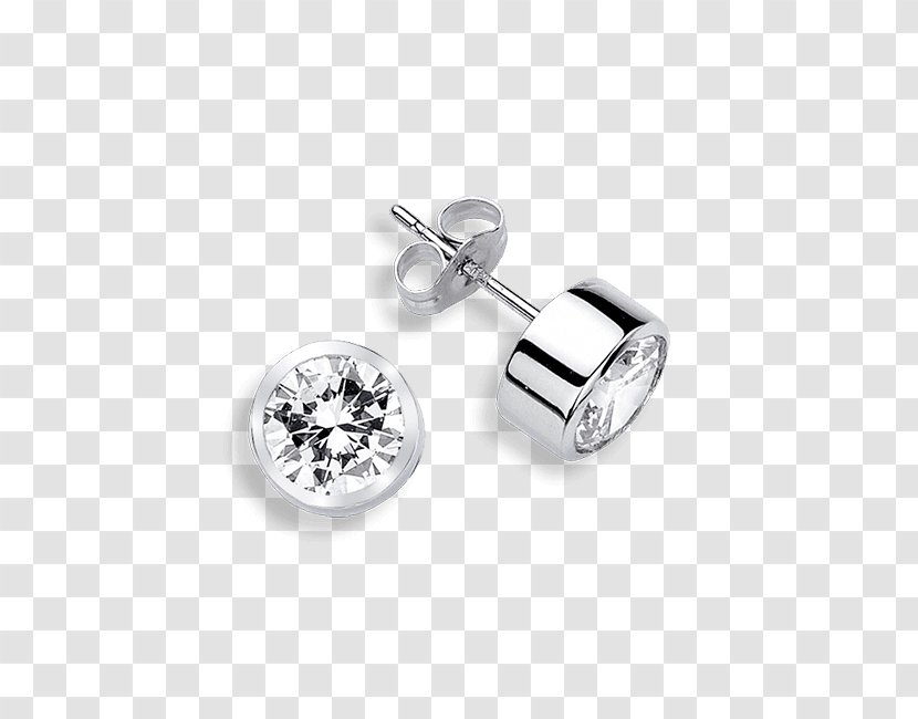 Earring Body Jewellery Silver Product Design - Diamond - Big Stud Earrings For Men Transparent PNG