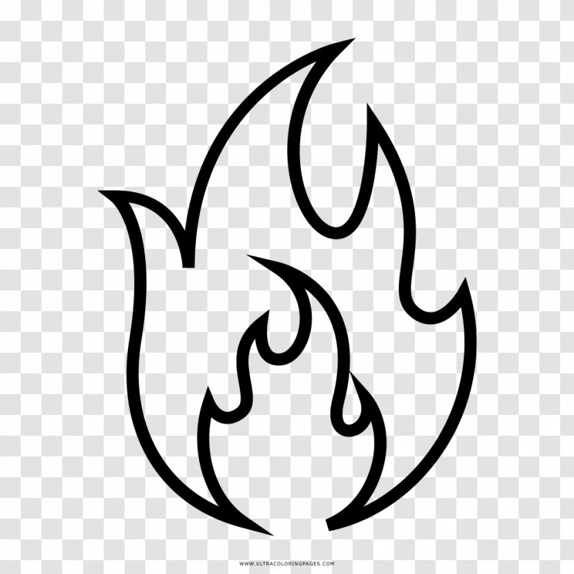Coloring Book Drawing Fire Flame - Leaf Transparent PNG