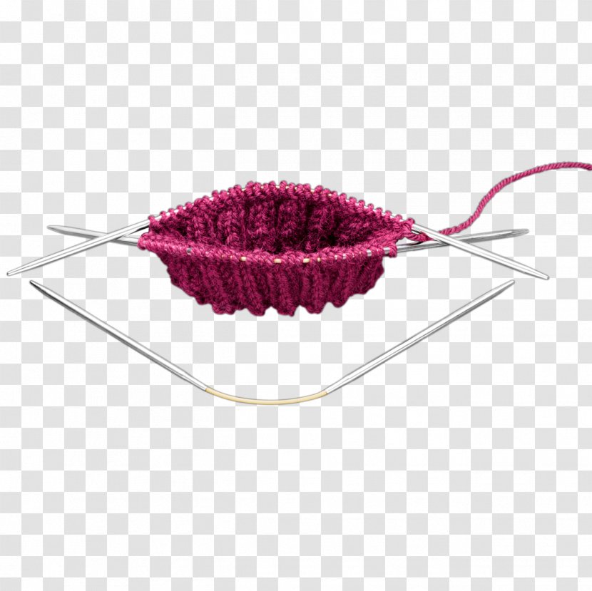 Knitting Needle Crochet Hook Hand-Sewing Needles Circular - Magenta - Sewing Transparent PNG