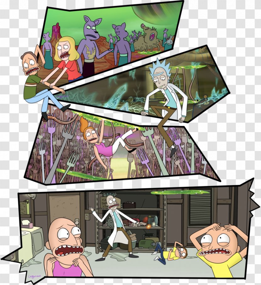 Rick Sanchez Morty Smith Vacation Family Art - Character - And Transparent PNG