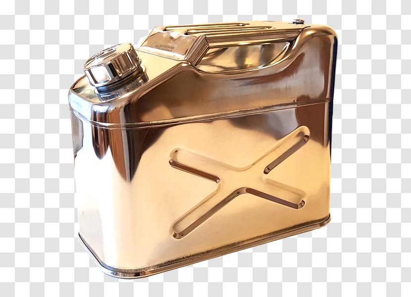 Jerrycan Stainless Steel Screw Cap Fuel Tin Can - Brass Transparent PNG