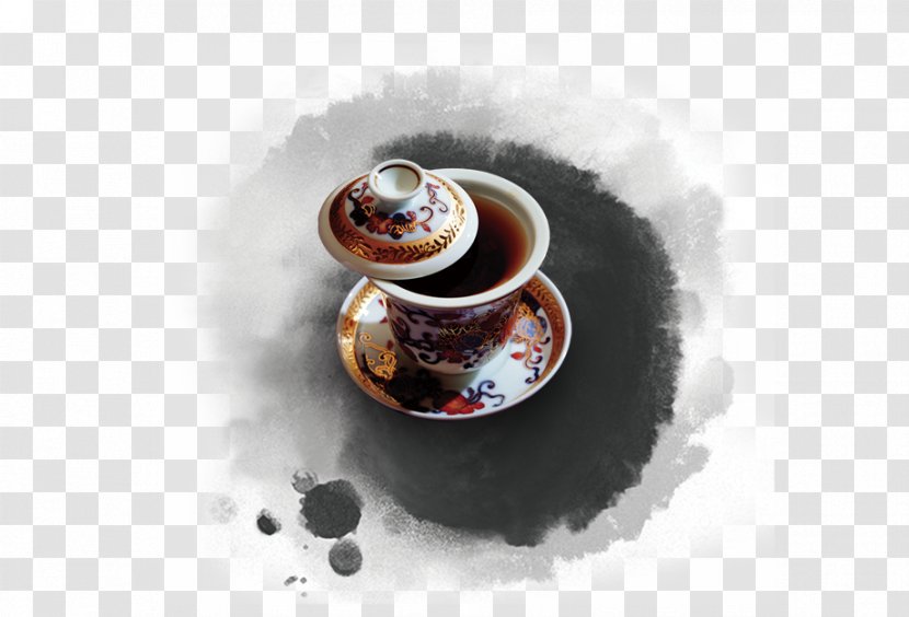Tea Ink Wash Painting Chawan - Poster - Cup Transparent PNG
