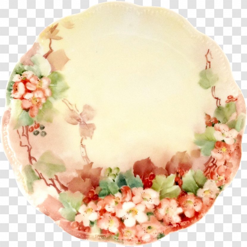 Tableware Plate - Hand-painted Cherry Blossoms Transparent PNG