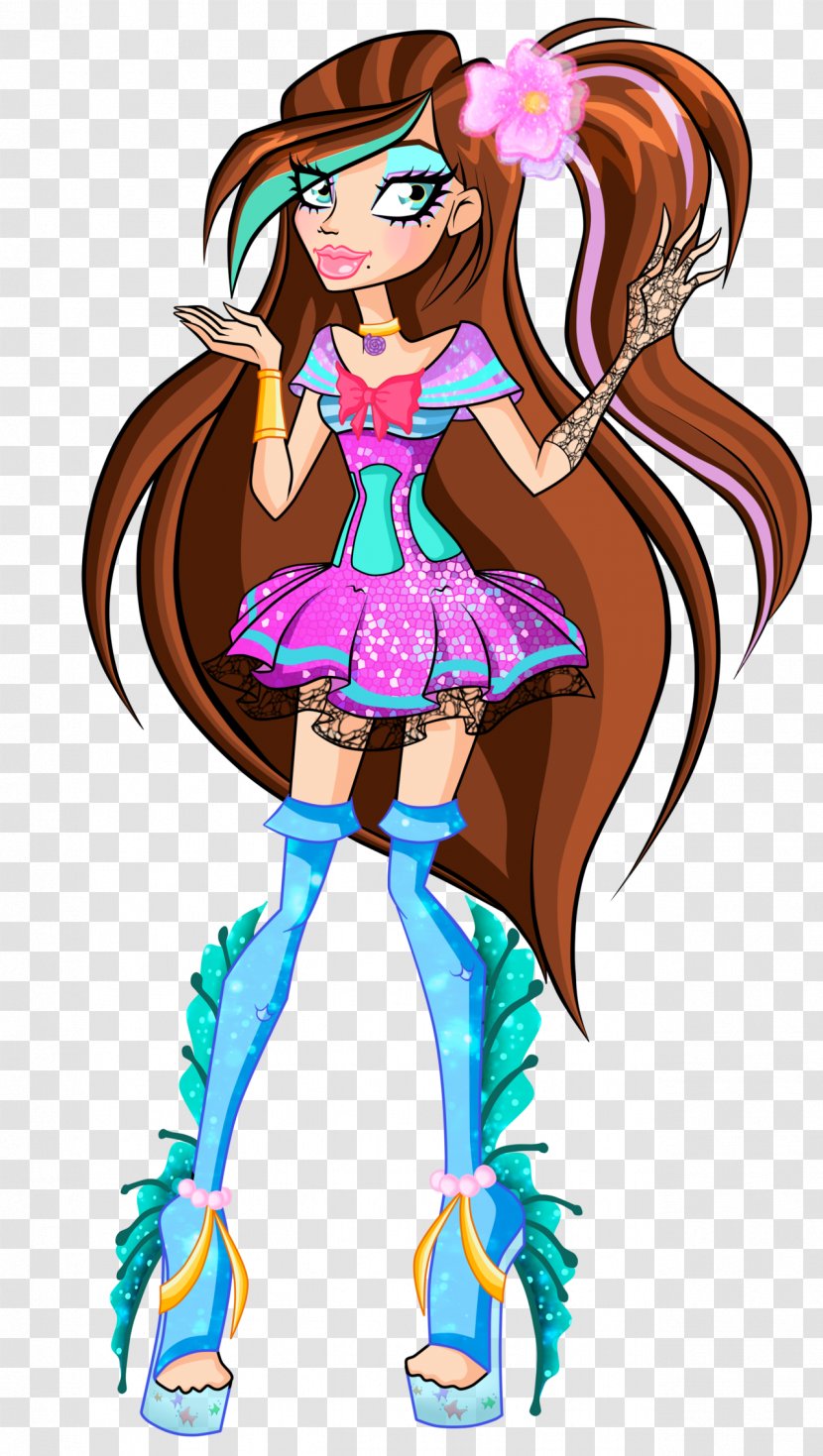 Monster High Ever After Doll Cousin - Watercolor Transparent PNG