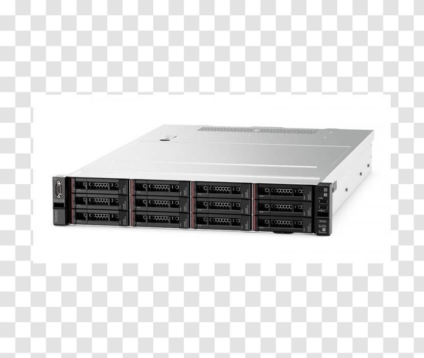 Xeon Computer Servers Lenovo Hard Drives Central Processing Unit - Disk Array - Rack Server Transparent PNG