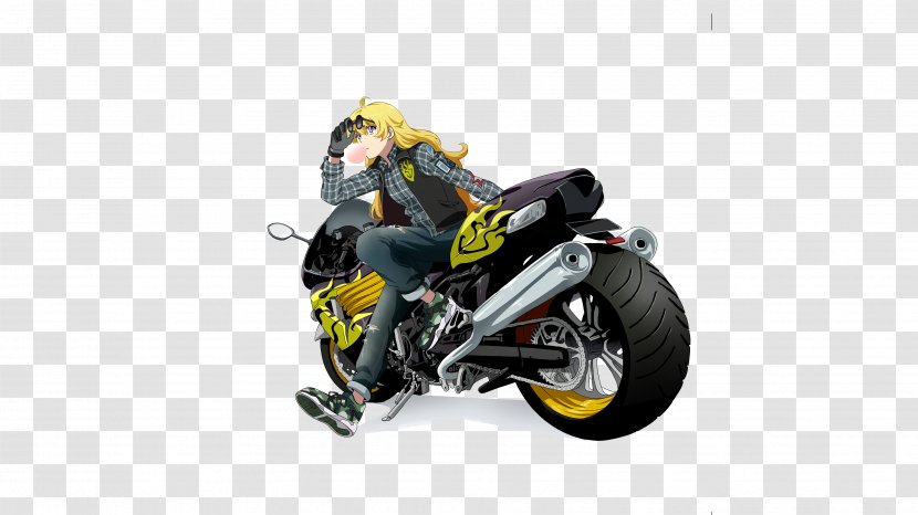 Cinder Fall Motorcycle Weiss Schnee Yang Xiao Long Blake Belladonna - Honda Transparent PNG