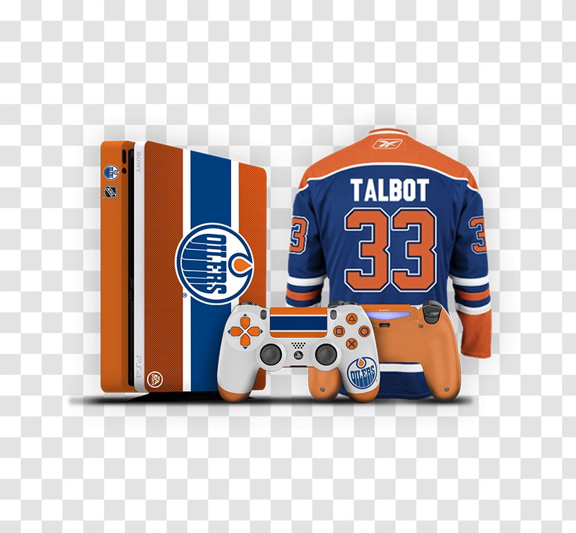 Home Game Console Accessory Sony PlayStation 4 Slim Video Consoles Jersey Product Design - Sportswear - Edmonton Oilers Logo Transparent PNG