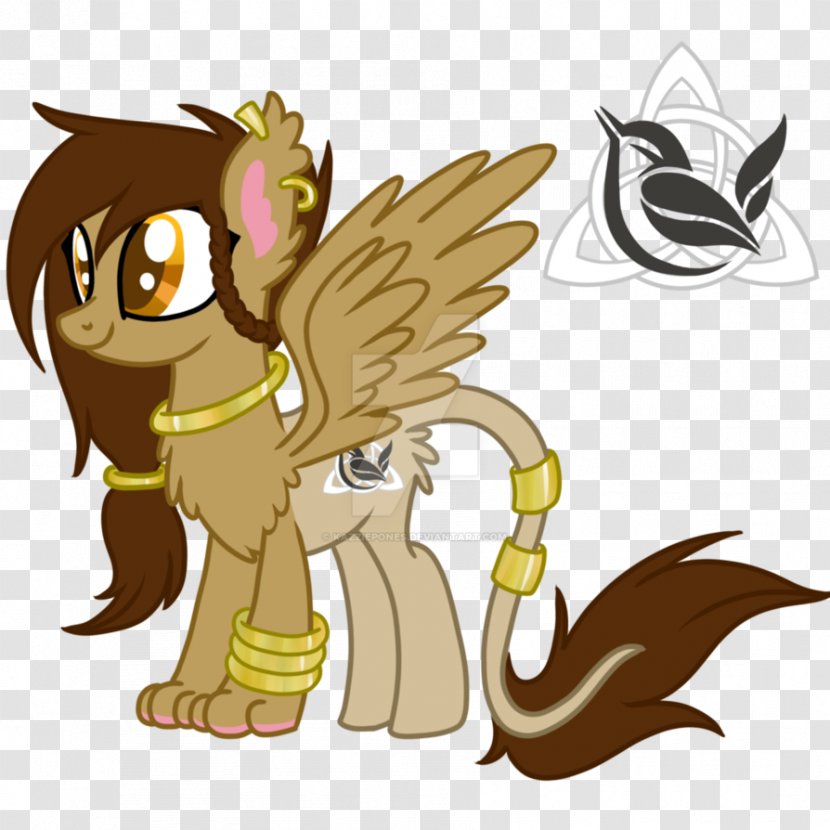 Pony Lion Art Horse Hybrid - Heart - Floating Feathers Transparent PNG