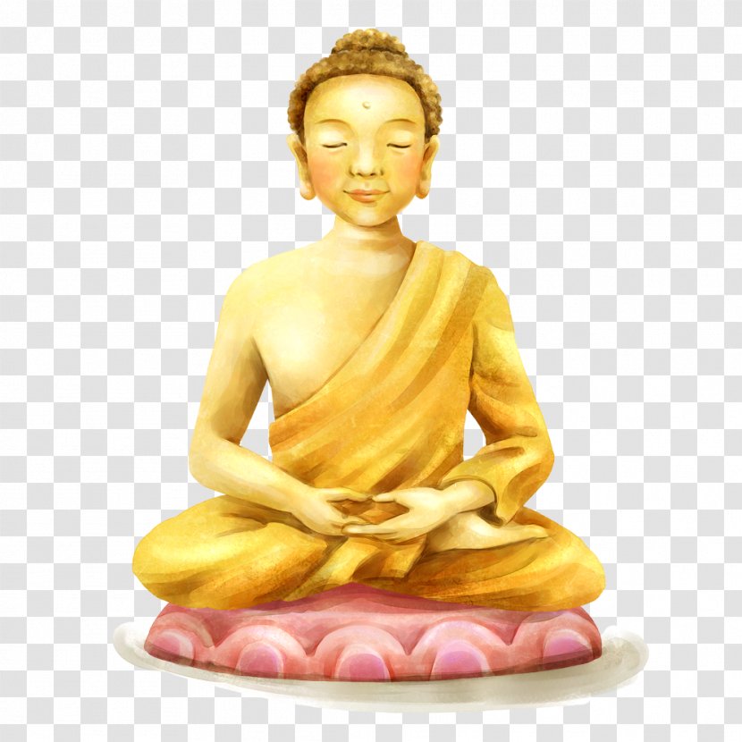 Golden Buddha Gautama Bhikkhu Monk Buddhism - Free Matting Material Transparent PNG