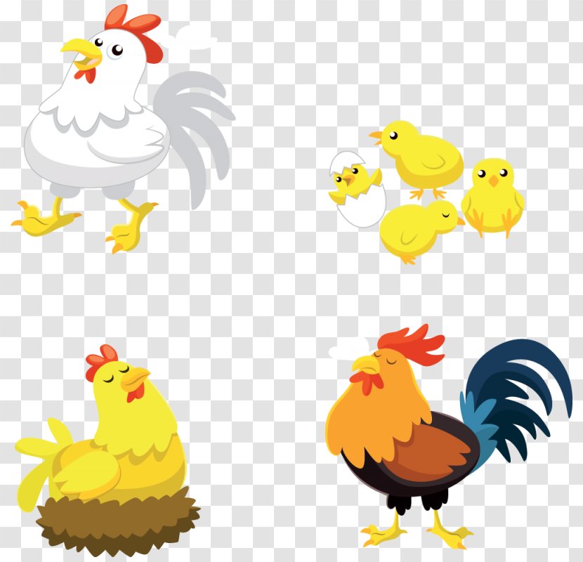 Rooster Chicken Sticker Hen Farm - Poultry Transparent PNG