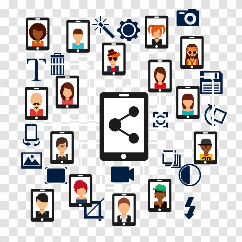 Social Media Computer Network Icon - Number - Vector Material Transparent PNG
