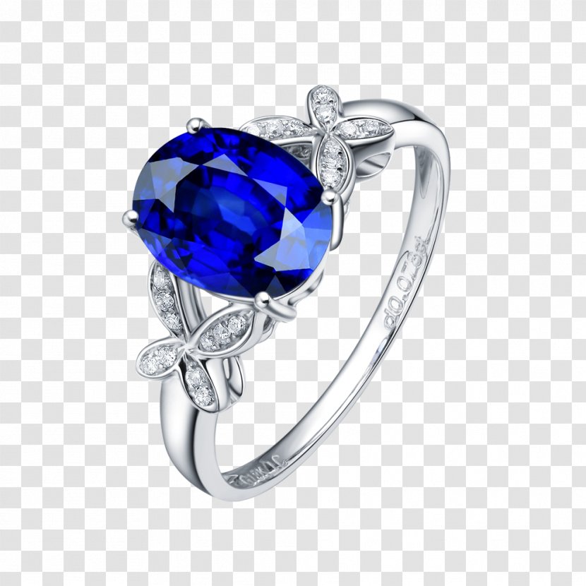 Sapphire Jewellery Ring Diamond Blue - Wedding Ceremony Supply - Jewelery Transparent PNG