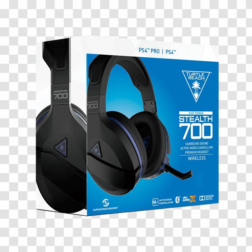 Turtle Beach Ear Force Stealth 700 Headphones PlayStation 4 Xbox One Video Game - Wireless - Surround Transparent PNG