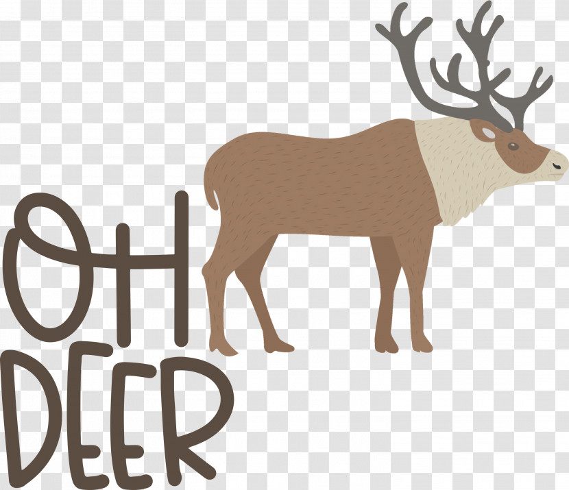 OH Deer Rudolph Christmas Transparent PNG