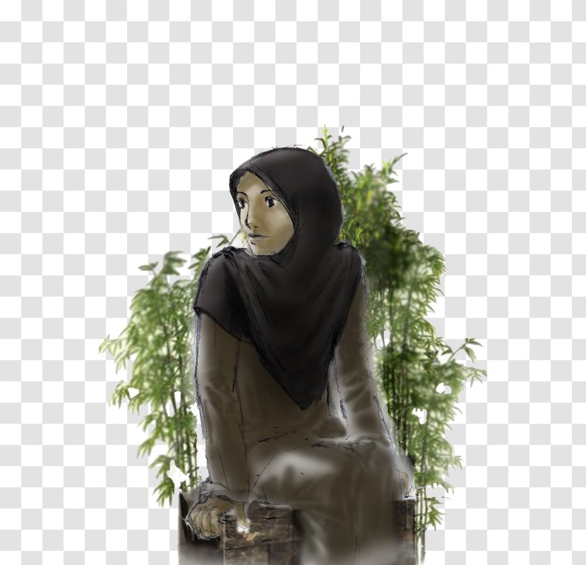 Asiya Calon Ahli Syurga Woman Muslim Hijab - Watercolor Transparent PNG