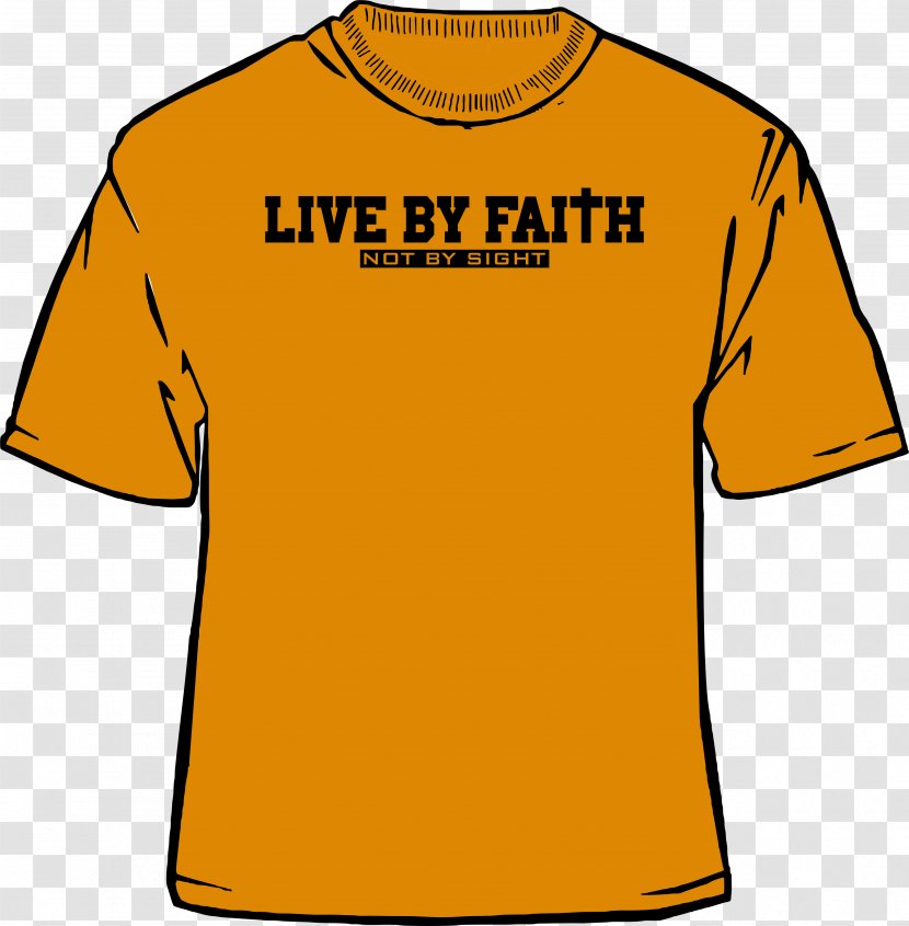 Sports Fan Jersey T-shirt Sleeve Logo - Shirt - Live By Faith Transparent PNG