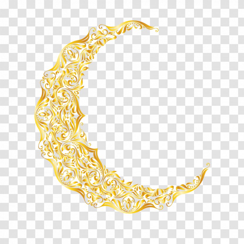 Quran Islam Euclidean Vector - Ramadan Moon - Islamic Gilded Transparent PNG