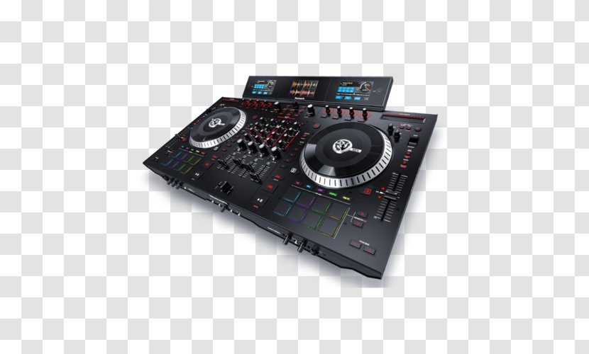 Numark NS7 III DJ Controller Audio Mixers Industries Disc Jockey - Heart - Silhouette Transparent PNG