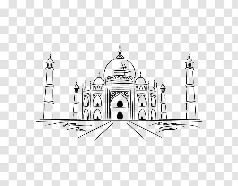 Taj Mahal Phonograph Record Vinyl Group Silhouette Sticker - Classical Architecture Transparent PNG