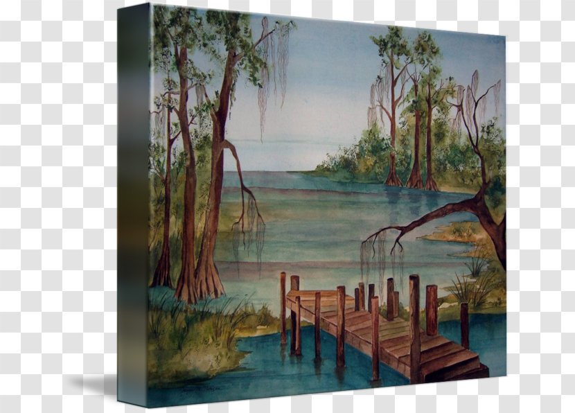Painting Bayou Acrylic Paint Landscape Transparent PNG
