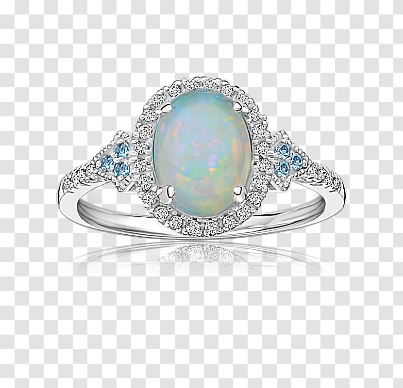Opal Engagement Ring Wedding Gemstone - Rings Transparent PNG