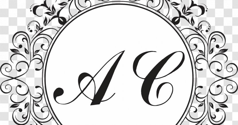 Black And White Page Layout Clip Art - Monogram - Leia Transparent PNG