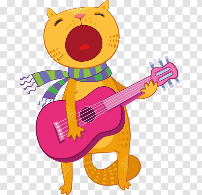 Poster Wallpaper - Cartoon - Singing Cat Transparent PNG