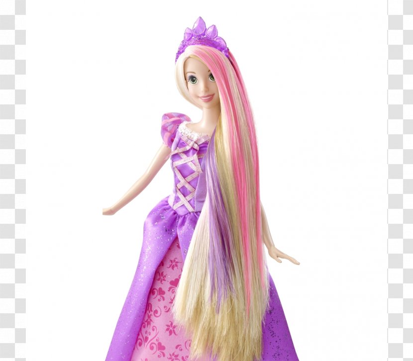 Rapunzel Ariel Barbie Doll Toy - Long Hair Transparent PNG