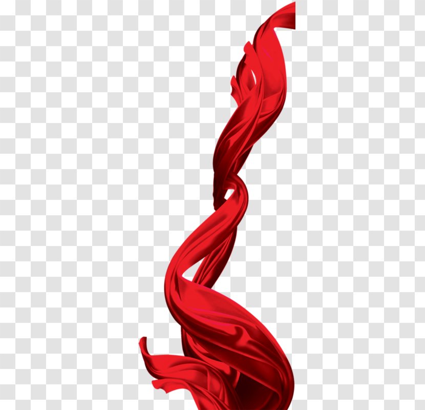 Textile Red Ribbon Curtain - Satin Transparent PNG