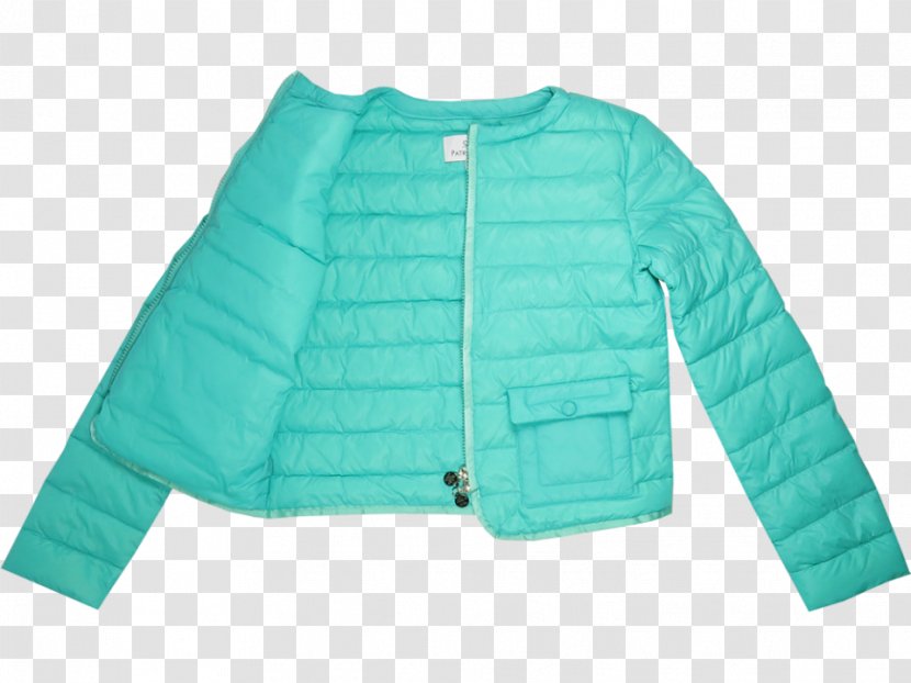 Turquoise Aqua Electric Blue Teal Outerwear - Padded Transparent PNG