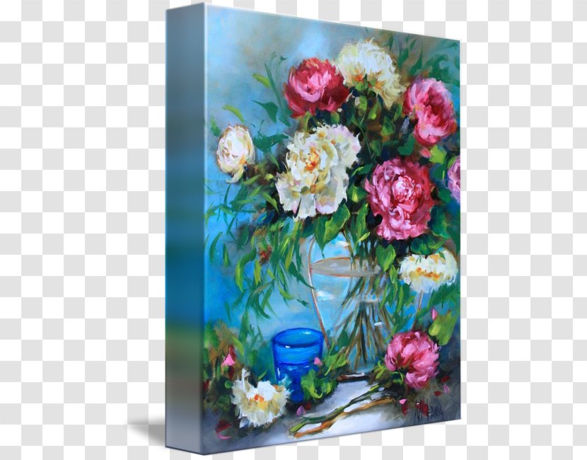 Floral Design Garden Roses Cut Flowers Flower Bouquet - Arranging - Watercolor Peony Transparent PNG