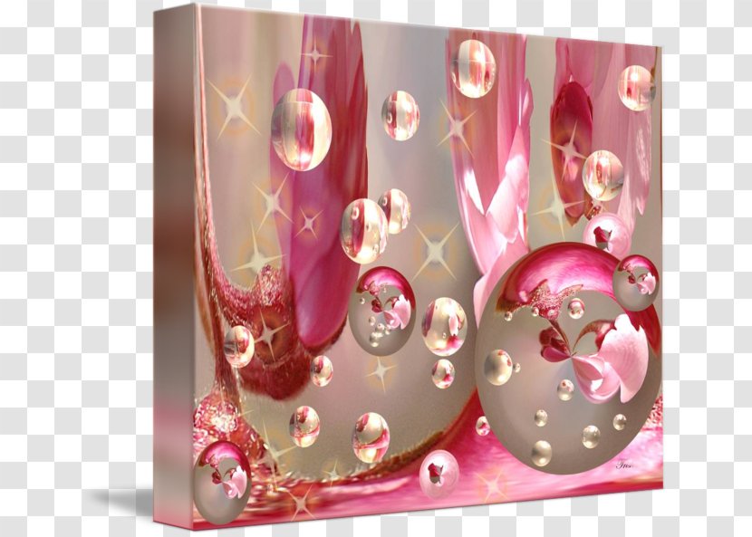 Soap Bubble Drop Fractal Sphere - Watercolor - Pink Bubbles Transparent PNG