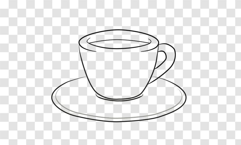 Tableware Saucer Coffee Cup - Area - Sketch Transparent PNG