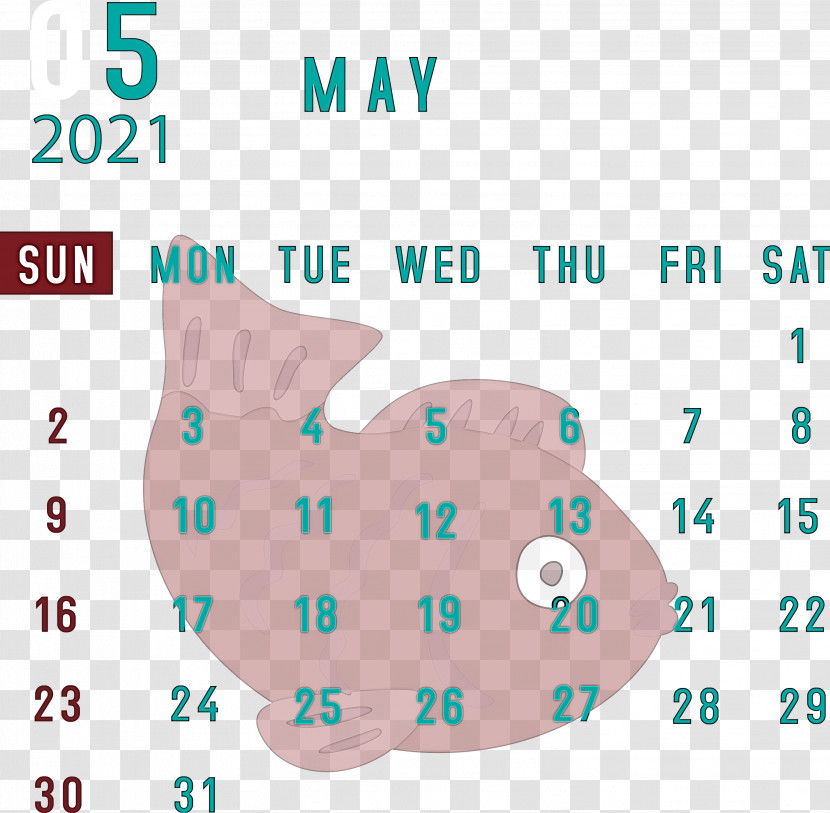 May 2021 Calendar Transparent PNG