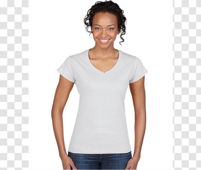 T-shirt Neckline Gildan Activewear Top Clothing - Printed Tshirt Transparent PNG